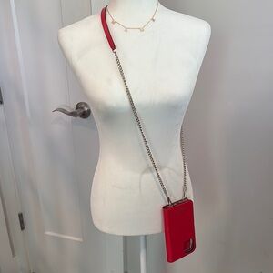 Kate Spade Red Crossbody iPhone Case with Chain Strap